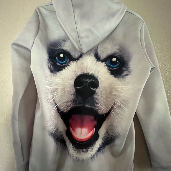 Husky face hoodie - Picture 2 of 3